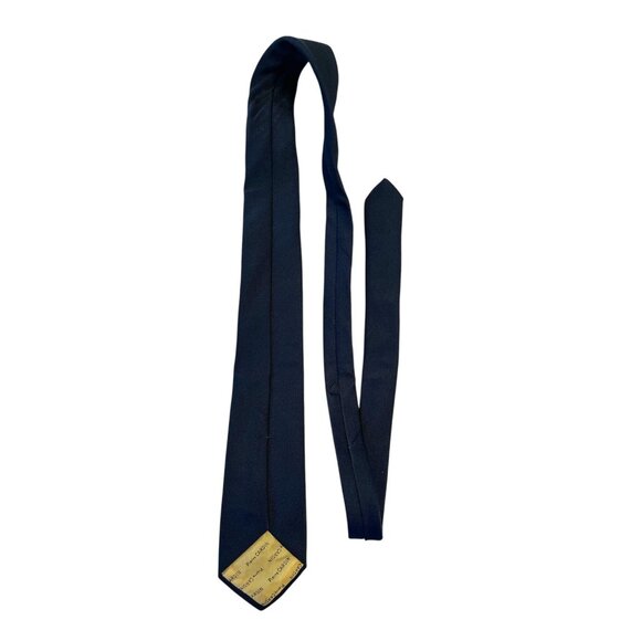 Vintage Pierre Cardin Navy Blue Necktie – Monogram Logo – 54” – 1980s–1990s - Picture 4 of 5